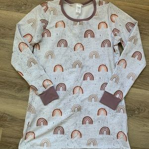 Handmade rustic rainbows crew neck tunic shirt